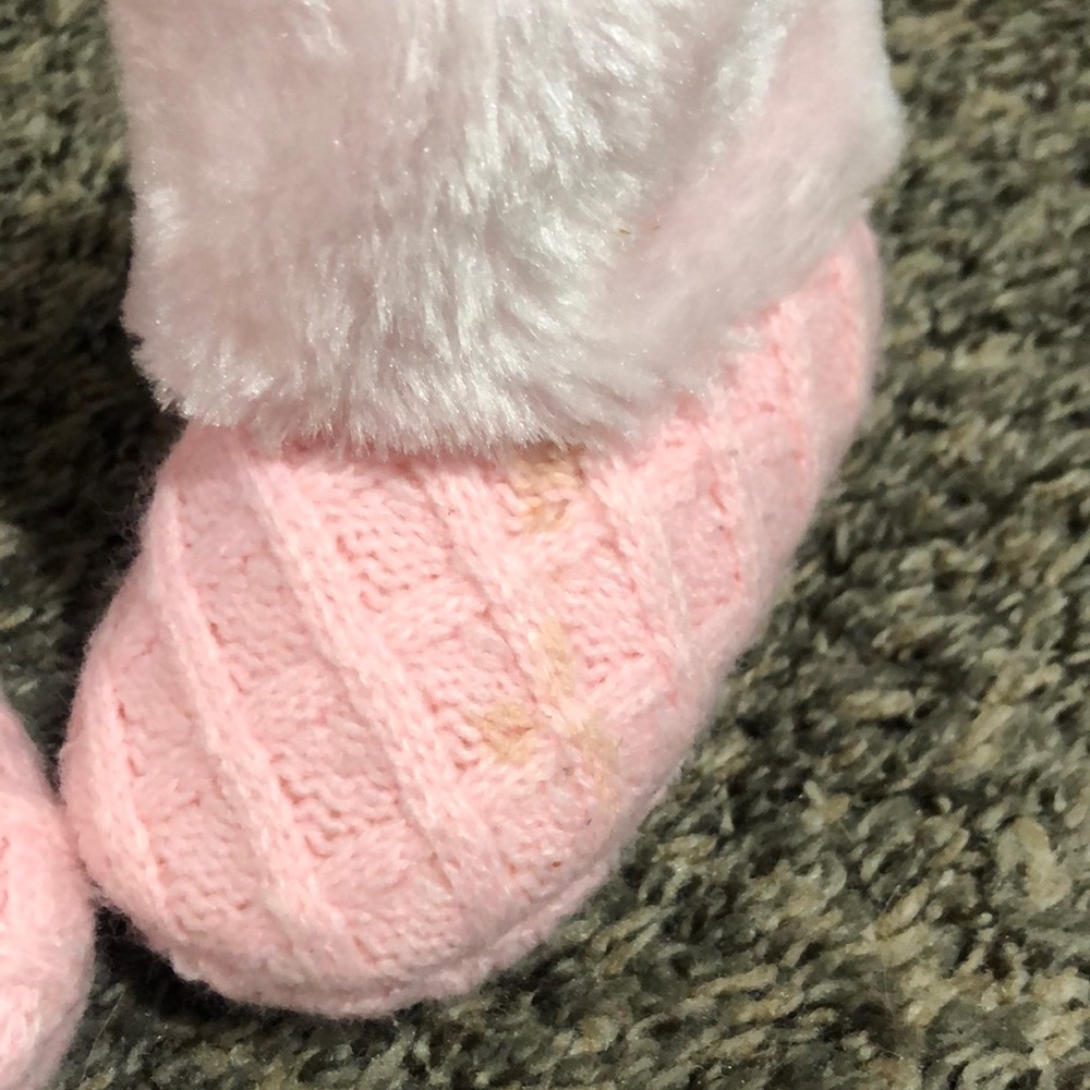 Cozy Kids' Booties - Gray and Pink - Picture 4 of 5
